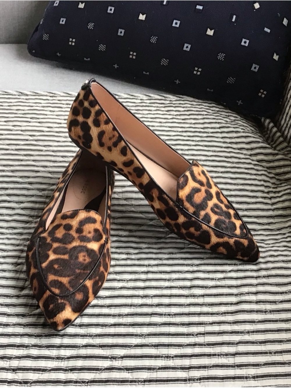 New- Taryn Rose Faye Real Dyed Hair Calf pointed toe flats! True 8M
